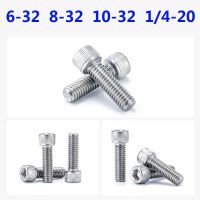 #6 #8 #10 1/4 5/16 UNC 304 Stainless Steel American Standard Hex Socket Cap Screw Allen Bolt  A2-70 Hexagon Socket Head Screw Nails Screws Fasteners