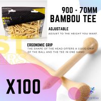 INESIS ทีตั้งลูกกอล์ฟ กอล์ฟ ลูกกอล์ฟ Golf Ball 70mm 900 BAMBOO TEE X100 ( ทีตั้งลูกไม้ไผ่รุ่น 900 ขนาด 70 มม. จำนวน 25 ชิ้น ) ลูกกอล์ฟใหม่ golfball  ไม้กอล์ฟ ลูกกอล์ฟ