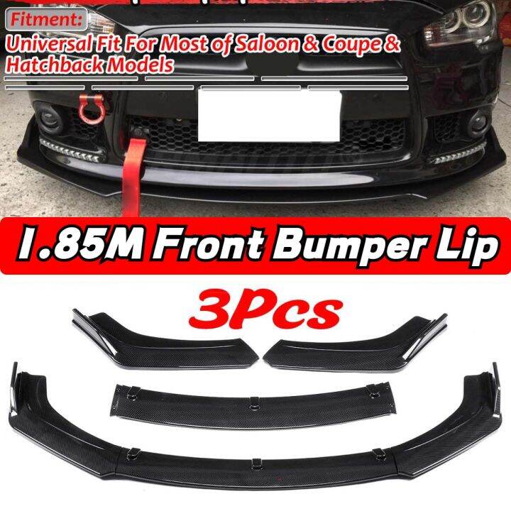 Carbon Fiber Universal Front Bumper Spoiler Lip Diffuser Splitter Chin Body Kit For Toyota For