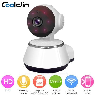 COOLDIN Dome Camera Pet Baby Monitor 720P HD Home Security Camera 2.4G WiFi Wireless IP Camera,ระบบเฝ้าระวังความปลอดภัย,รองรับเสียง2ทาง,การแจ้งเตือนการเคลื่อนไหว,Night Vision