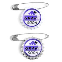 Grape Soda Bottle Caps Pin Fashion Kawaii Brooch Badge Cartoon Dripping Oil Clothes Lapel Pin Clothes Jewelry Bag Accessories Fashion Brooches Pins