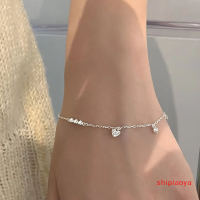 Shipiaoya สร้อยข้อมือสร้อยข้อมือรูปหัวใจขนาดเล็กแสดงอารมณ์สร้อยข้อมือ O Chain สำหรับผู้หญิงหญิงสาววันเกิดงานแต่งงานของขวัญ