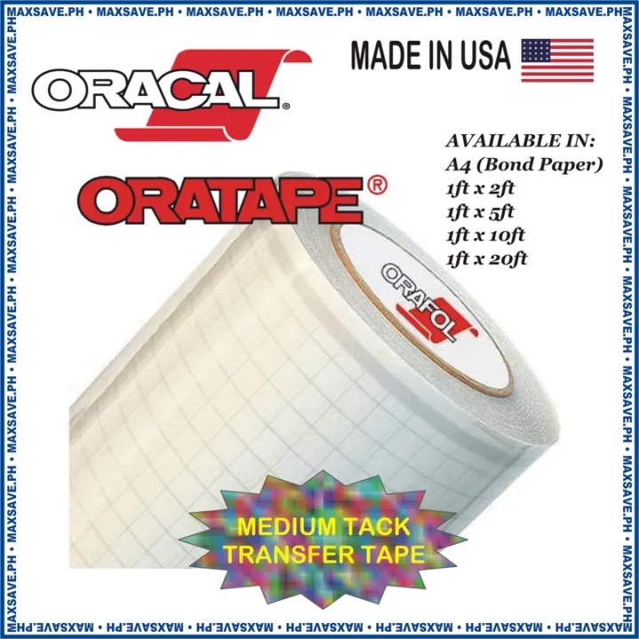 ♭Oracal Clear Transfer Tape, Application Paper Transfer Tape Roll (2ft