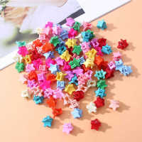 50 pcs Mini Hair Claw Clips สีสันรูปดาวคลิปผมน่ารัก Strong Hold ผมขนาดเล็ก Clamps สำหรับสาวผู้หญิงเครื่องมือจัดแต่งทรงผม-TIOH MALL