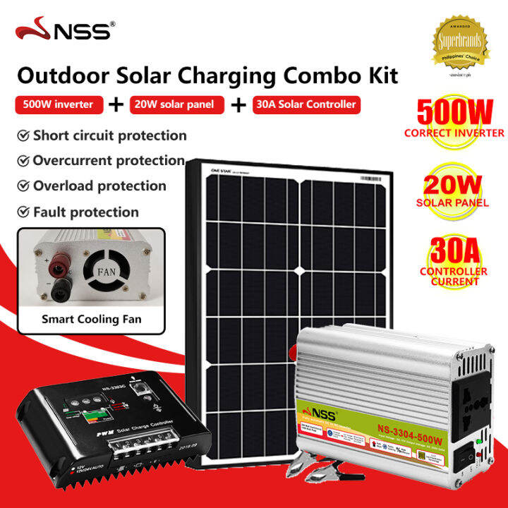 NSS Solar Panel Set For Home With Battery Inverter and Solar Charge