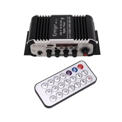 Kentiger Hy - V11 Bluetooth Amplifier 2-Channel Super Bass Audio Amplifier With Remote Controller Tf Usb Fm 85Db Mp3 Fm Radio