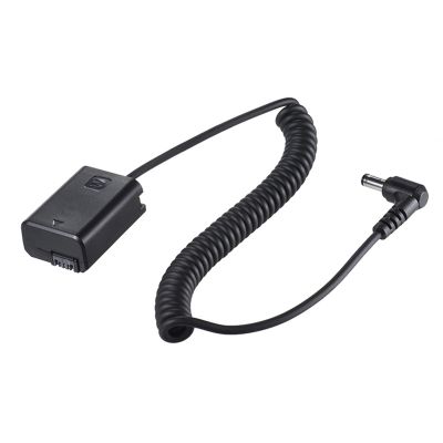 NP-FW50 Dummy Battery Pack Coupler Adapter with DC Male Connector Power Coiled Cable for Sony A6500 A6300 A6000 A7 A72