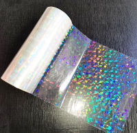 Holographic Foil Y04ฟอยล์ใสปั๊มร้อนสำหรับกระดาษหรือพลาสติก16Cm X 120M Shattered Glass