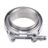 304 Stainless Steel 2" 2.25" 2.5 3 Inch 51 63 76 mm V Band Clamp  Turbo Exhaust Pipe Vband Clamp Male Female Flange V Clamp Kits Haberdashery