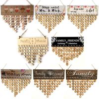 Family and Friends Special Days Reminder Board Calendar Wooden Birthday Tracker Wall Hanging Plaque Board Home Hanging Decor