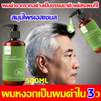 ผมดำจากรากอย่างเป็นธรรมชาติ แค่สระผมก็ไ】TK แชมพูแก้ผมหงอก 500ml สูตรพืช ใช้งานสะดวก เหมาะกับผู้มีปัญหาผมขาว แก้ผมหงอกถาวร แชมพูปิดหงอ แชมพูปิดผมหงอก ติดทนนาน ยาสระผมปิดหงอก