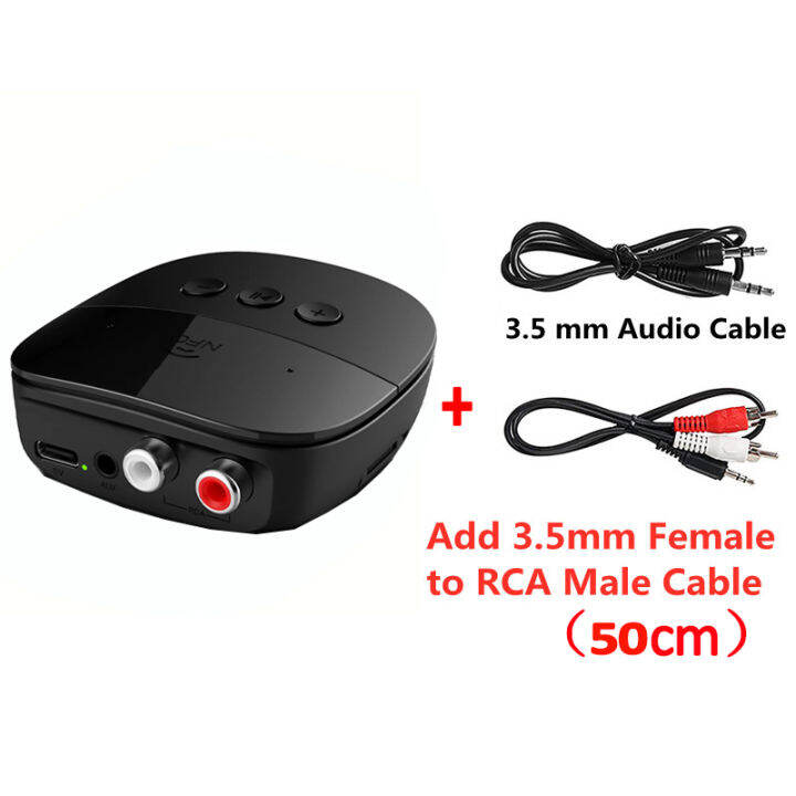 nfc-bluetooth-receiver-bt-5-2-u-disk-tf-card-rca-3-5มม-aux-jack-สเตอริโอเพลงอะแดปเตอร์เสียงไร้สายแฮนด์ฟรีไมโครโฟนสำหรับรถยนต์