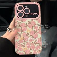 เคส RouJiang สำหรับ iPhone 14 13 12 11 Pro Max X XR Xs Max 8 7 6 6S Plus SE 2020 Ins เคสโทรศัพท์ลายกุหลาบผสม