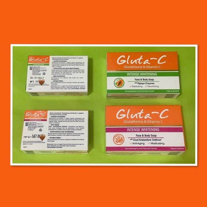 (1 BAR SOAP) GlutaC Glutathione & Vitamin C Intense Whitening with