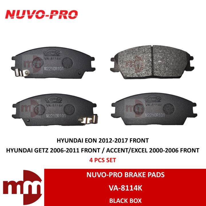 NUVO PRO Brake Pads for HYUNDAI GETZ 20062011 / EON 20122017 / ACCENT