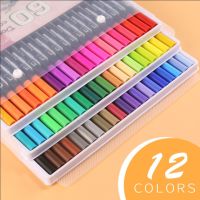 สองเคล็ดลับ Art Markers สำหรับการวาดภาพ 12/24/36/48/60 สีชุดปากกาแปรงแบบพกพาสีน้ำประดิษฐ์ตัวอักษรปากกา Art Supplies