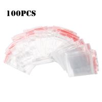 【DT】 hot  100Pcs Clear Plastic Bag Mini Transparent Sealed Storage Pouch Reusable Multifunctional Sealing Bag for Jewelry Beads Vitamins