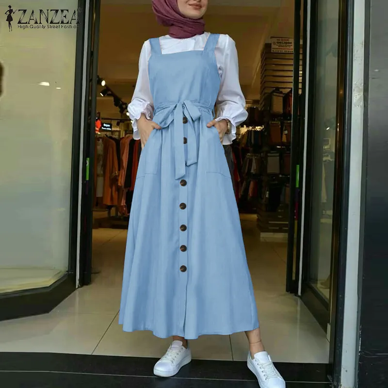 hijab new design pinafore dress long
