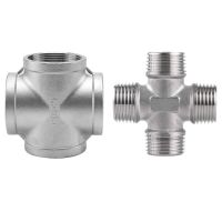 304 Stainless Steel 1/4 quot; 3/8 quot; 1/2 quot; 3/4 quot; 1 quot; 1 1/4 quot; 1 1/2 quot; 2 quot; Female Male BSP Thread Pipe Fitting 4 Way Equal Cross pipe fittings