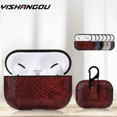 Sexy Snake Skin Bag Case For AirPods Pro Blue tooth Wireless Earphone Leather Case For AirPods 3 2 1 Funda Charging Box Case Headphones Accessories