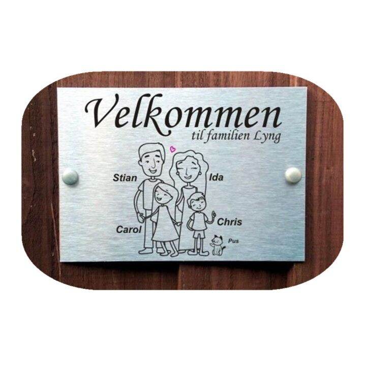 lz-velkommen-door-plaques-personalised-stick-family-name-signs-for-4-people-aluminium-polyethilene-composite-panel