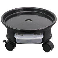 Round Flower Pot Trays Removable Universal Bottom Wheel Foundation Plant Flower Pot Base with Storage Drawer