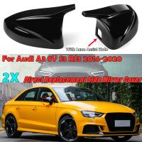 ฝาครอบกระจกมองข้างมองหลังสำหรับรถ Audi A3 8V S3 RS3 2014-2020คู่,ฝาครอบรถยนต์ที่มีรูเลนช่วยกระจกมองหลังเปลี่ยนโดยตรง