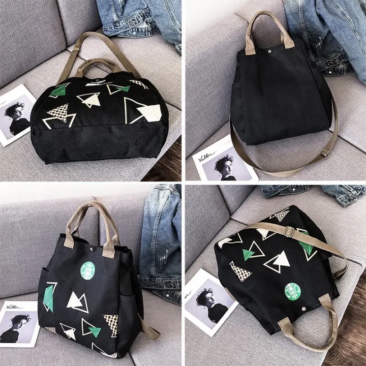 Starbucks canvas bag Korean fashion girl tote bag student sling bags ...