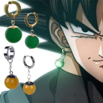 1PCS Anime Jewelry Earrings Pendants Potara Earrings Yellow Agate Ear Clip  Cartoon Figure Son Cosplay Props Accessories  AliExpress
