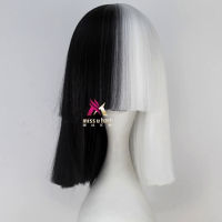 ใหม่ Sia Kate Isobelle Furler สังเคราะห์สั้น Ombre ผมผู้หญิงตรง SIA วิกผมคอสเพลย์สีบลอนด์สีดำ Bob Wigs สำหรับ Party