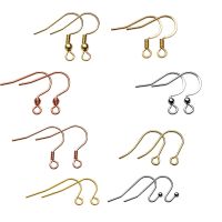 【YF】 Aço inoxidável Brinco Fechos ganchos Earwire para Fazer Jóias Acessórios Suprimentos Alta Qualidade Ouro Rosa 316L 50PCs