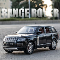 1:24 Range Rover 2022 SUV ล้อแม็ก D Iecast รุ่นรถของเล่นแสงเสียงรถยานพาหนะของเล่นสำหรับเด็กของที่ระลึกคอลเลกชัน