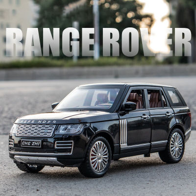 1:24 Range Rover 2022 SUV ล้อแม็ก D Iecast รุ่นรถของเล่นแสงเสียงรถยานพาหนะของเล่นสำหรับเด็กของที่ระลึกคอลเลกชัน
