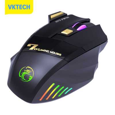 [Vktech] IMice GW-X7 7ปุ่ม RGB ไร้สายเมาส์สำหรับคอมพิวเตอร์ปิดเสียงเมาส์การเล่นเกมที่เหมาะกับสรีระ