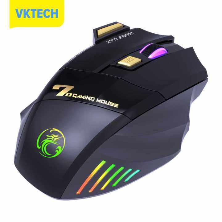 vktech-imice-gw-x7-7ปุ่ม-rgb-ไร้สายเมาส์สำหรับคอมพิวเตอร์ปิดเสียงเมาส์การเล่นเกมที่เหมาะกับสรีระ