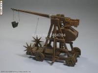 รถรบโบราณคลาสสิกอายุของอาณาจักรชุดโมเดล Trebuchet-คำแนะนำภาษาอังกฤษรุ่นหนังสติ๊กหนัก