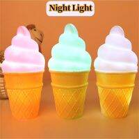 LED Night Light Novelty Ice Cream Cone In Lamp Fashion LED Night Light For Kids Children Table From Table Lights For Room Night Lights