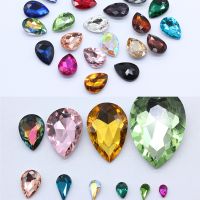 hotx【DT】 6-40MM 24-Color Drop Teardrop Rhinestone Garment Jewelry Diy Decorations