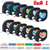 ☍ CIDY 91201 Compatible 12mmx4m Black on white Dymo Letratag Plastic Tape LT 91331 LT9120112267 18769 18771 for LT-100H LT-100T