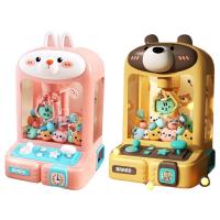 Mini Claw Machine For Kids Music Arcade Game Toys With Music Cute Arcade Claw Machine With 10 Plush Toys Vending Machines Toys For Boys And Kids Over 3 Years Old excitement