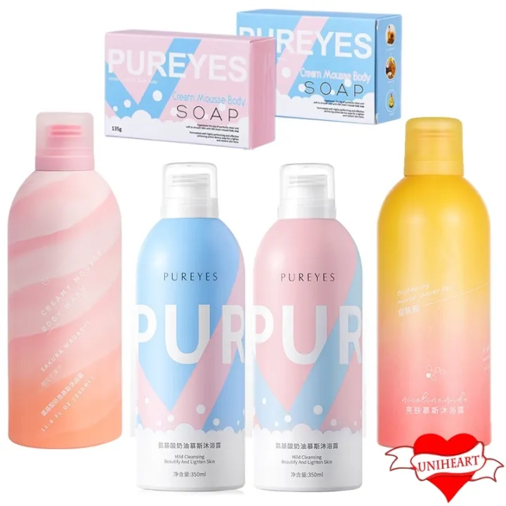 UNIHEART PUREYES Products Cream Mousse Shower Gel/ Cloud Bath Mousse