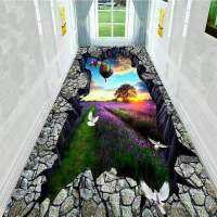 European Style Customizable Corridor Carpet Porch Stairway Aisle Long Runner Rug Room Balcony Large Area Passageway Non-slip Mat