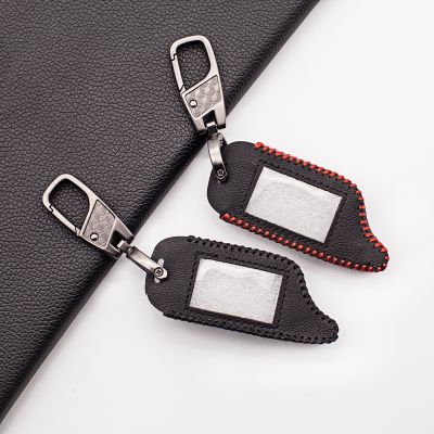 ✉✉☬ B9 Case Leather Keychain Cover Case For Starline B9/B91/B6/A61/A91/V7 Keychain Car Key Burglar Alarm Key Case Protector Shell