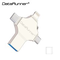 ♠¤ DataRunner OTG 4 IN 1 USB Flash Drive USB Stick 3.0 128GB TYPE C Pen Drive 16GB 32GB 64GB Pendrive Cle Micro USB 3.0 Flash Disk