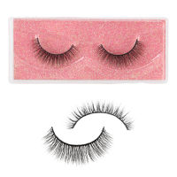 AWE 1คู่ขนตาประดิษฐ์ธรรมชาติเรียวประณีตเลียนแบบ Mink Hair Eye Lash สำหรับ Girl