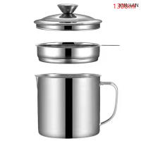 ? [XINJIAN] หม้อกรองน้ำมันสแตนเลส lard strainer TANK Container JUG หม้อน้ำมันขนาดใหญ่