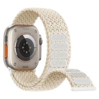 Gelang jam tangan Apple kepang Solo Loop untuk Apple watch seri 44mm 40mm 45mm 41mm 42mm ultra 49mm correa gelang Apple watch seri 7 3 5 se 6 8 tali