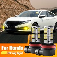 【ใหม่】2ชิ้น LED ไฟตัดหมอก Blub H8โคมไฟ H11สำหรับ Honda Accord 7 Civic 8 9 10 CR V 3 4 5พอดี HRV Insight ตำนานโอดิสซีนักบิน Ridgeline