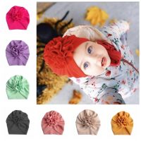 New 1PCS Flower Baby Hat Newborn Elastic Infant Turban Hats Girls Cotton Kids Children Beanie Cap Headwear Hair Accessories