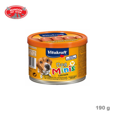[MANOON] VITAKRAFT Dog Mini Sausage Snack Chicken 190g ขนมสุนัขไส้กรอกรสไก่